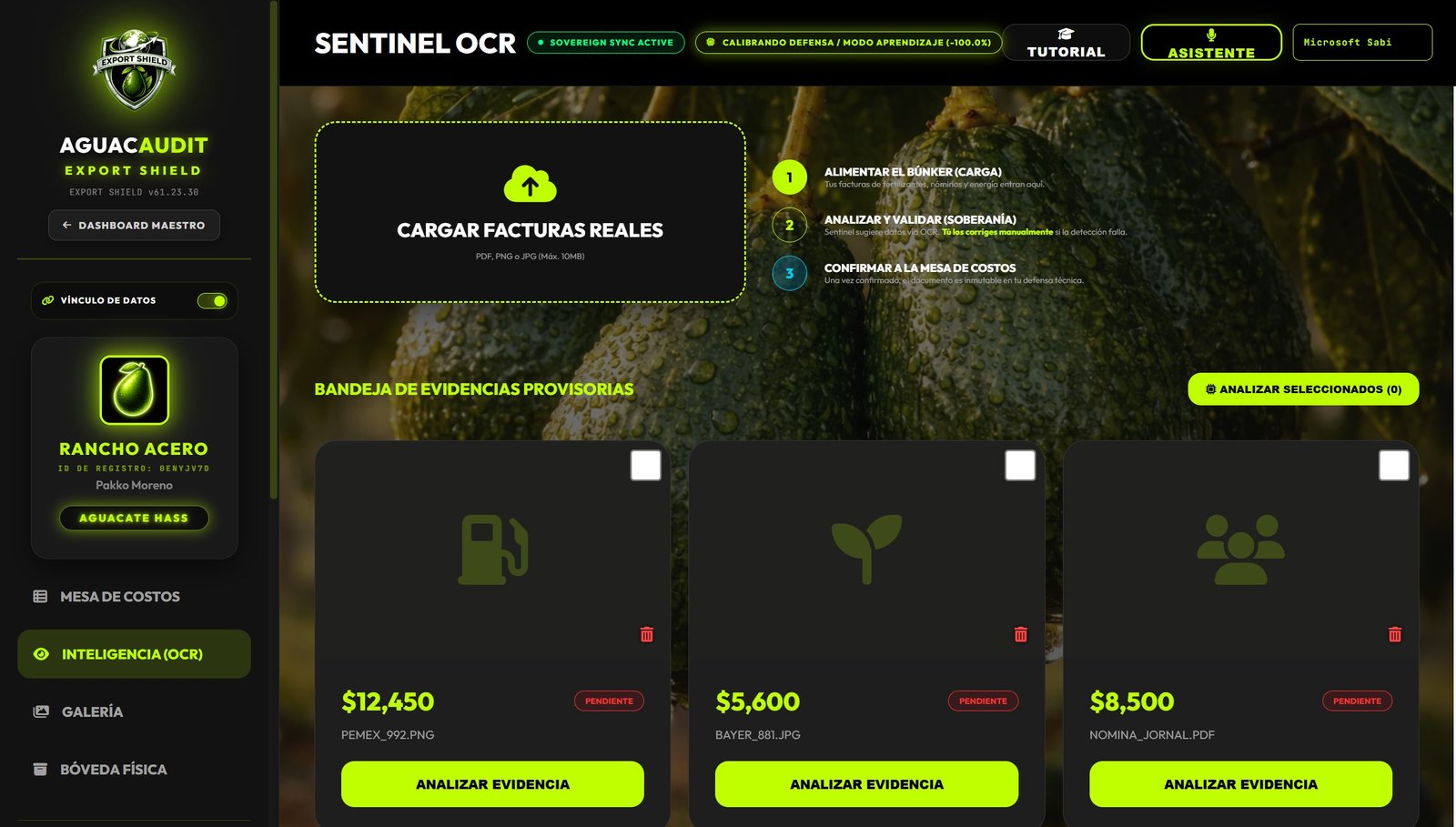 Peritaje OCR Sentinel