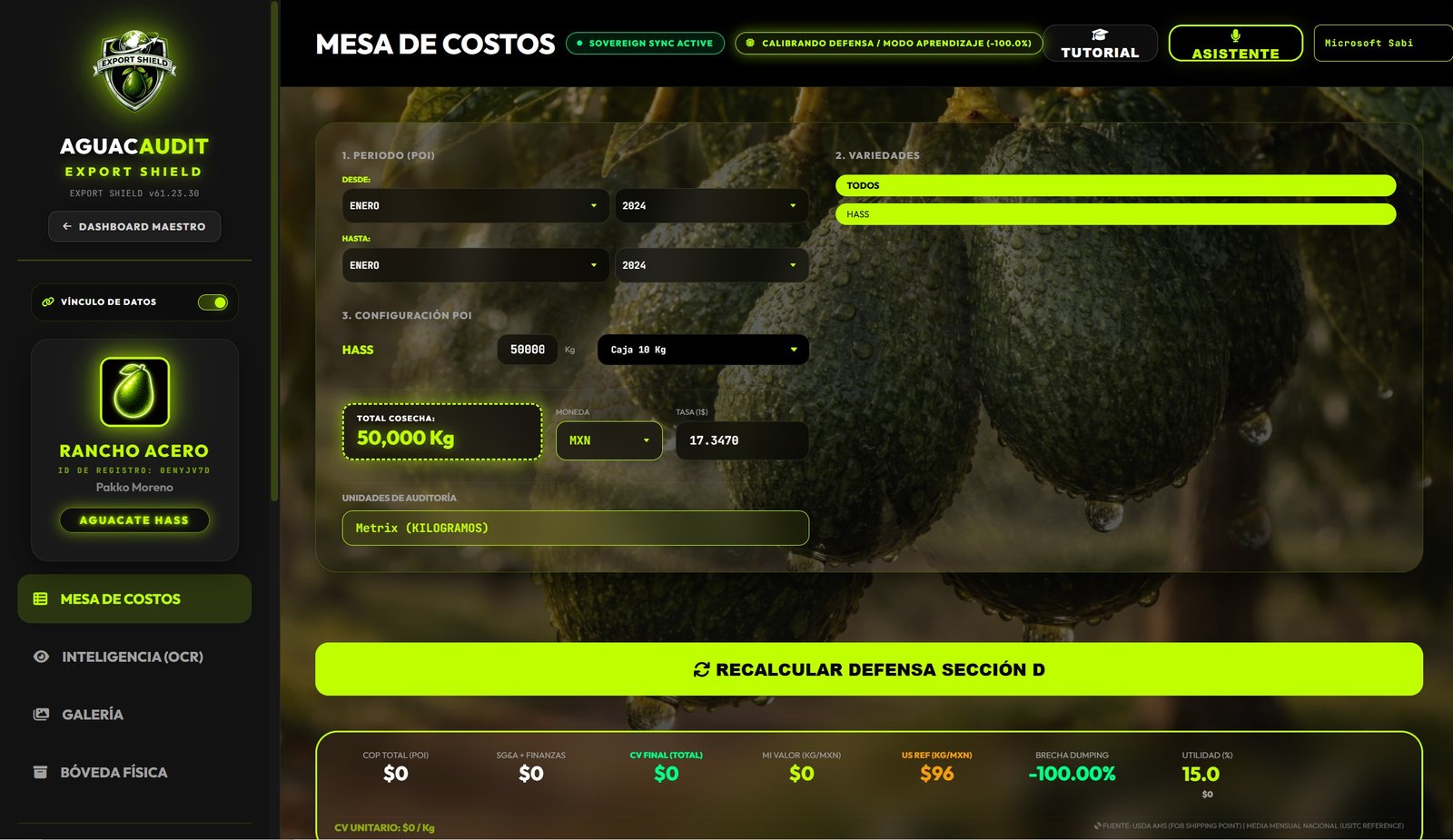 Export Shield para evidencia y auditorias AguacAudit